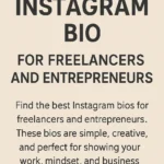 Instagram bio for freelancers